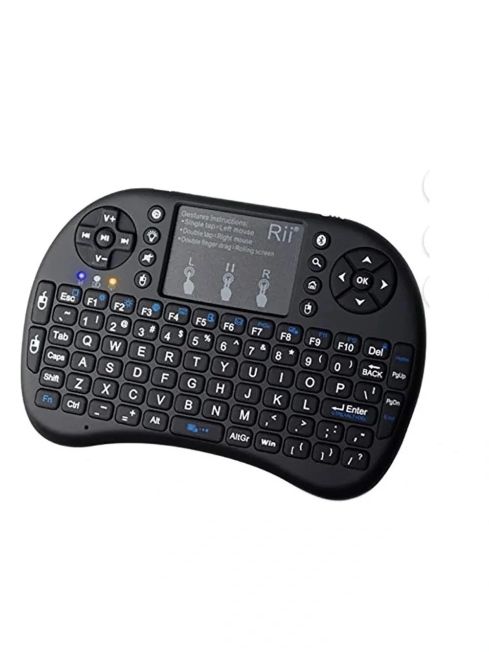 Mini Wireless Keyboard with Touchpad - Black